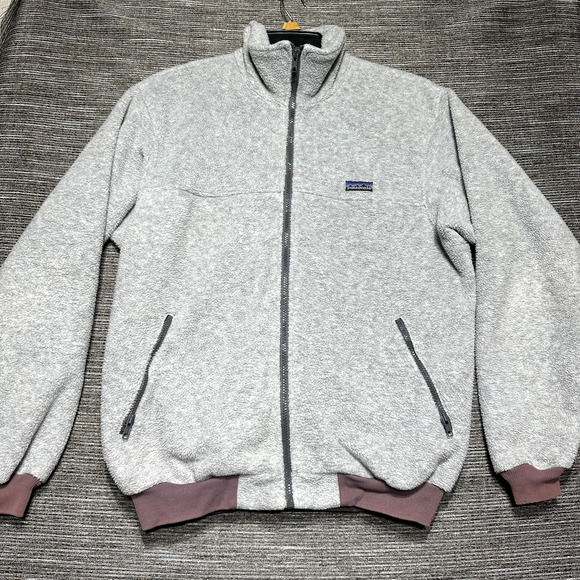 Patagonia Vintage Fleece Jacket Men's L Gray Full Zip 70's 80's Made in USA